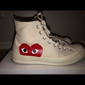 Commes Des Garçon High Top Converse, Size 9.